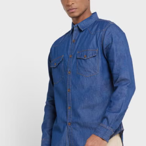 Chemise décontractée opaque bleue pour homme Thomas Scott Smart Slim Fit Thomas Scott