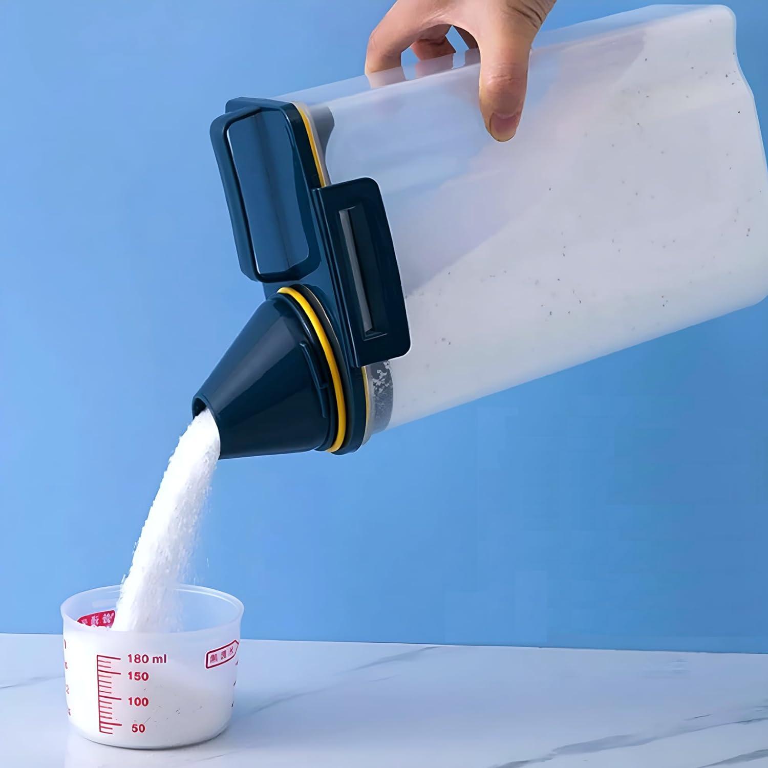 HEXAR Récipients de stockage de riz, de céréales et d'aliments secs de 2,5 L avec tasse à mesurer,