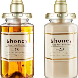 &Honey Ensemble shampoing et après-shampooing - Soin biologique des cheveux et du cuir chevelu pour un nettoyage et une hydratation intenses - Lavage et protection hydratants - Idéal pour les cheveux lisses, bouclés, bouclés, crépus, traités, col