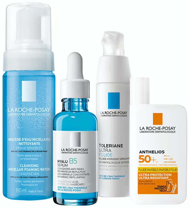 La Roche Posay Routine Peau Sèche et Sensible - 4 Produits