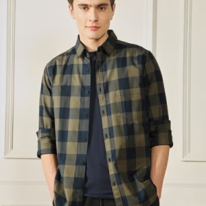 Chemise décontractée en pur coton à carreaux tartan coupe slim Dennis Lingo