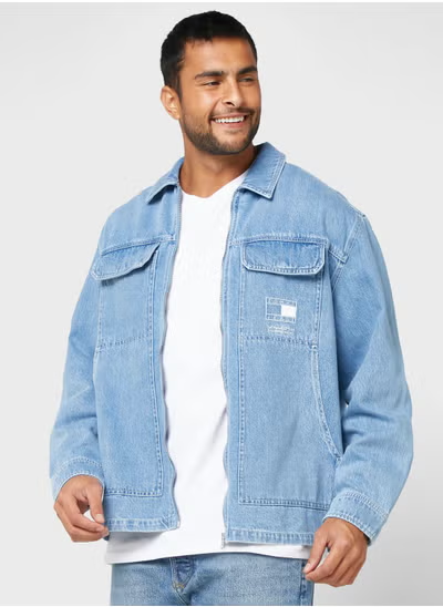 Surchemise en jean à fermeture éclair et coupe classique TOMMY JEANS