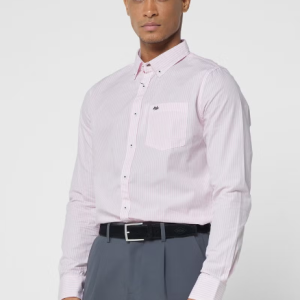 Chemise décontractée à rayures blanche pour homme de Thomas Scott, importée, durable et décontractée Thomas Scott