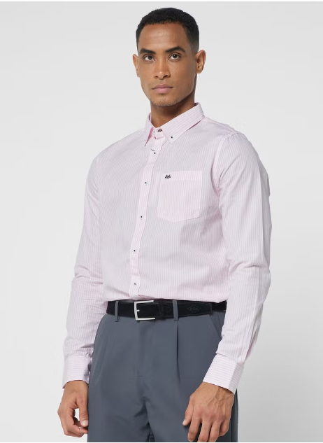 Chemise décontractée à rayures blanche pour homme de Thomas Scott, importée, durable et décontractée Thomas Scott