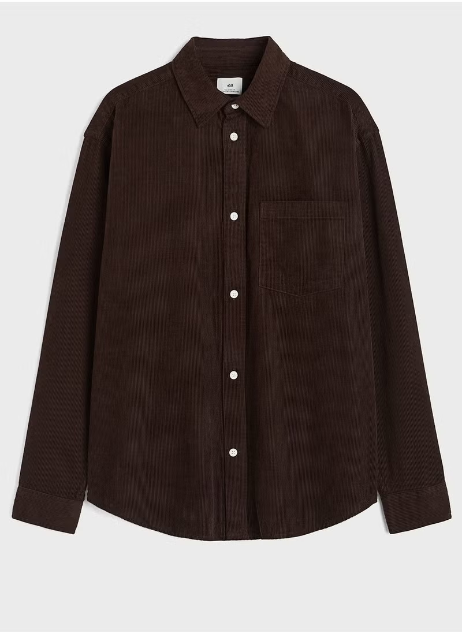 Chemise en velours côtelé coupe décontractée H&M