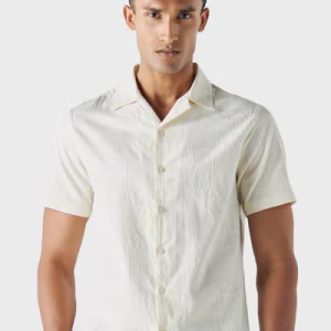 Chemise brodée coupe régulière Iconique