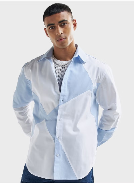 Chemise à empiècements coupe décontractée FAV