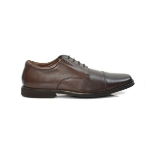 Chaussures en cuir décontractées et formelles pour hommes, chaussures Oxford à lacets et à bout rond avec semelle intérieure confortable ATTILIO