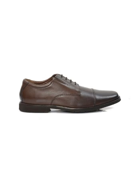 Chaussures en cuir décontractées et formelles pour hommes, chaussures Oxford à lacets et à bout rond avec semelle intérieure confortable ATTILIO