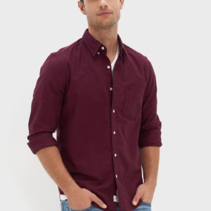 Chemise coupe slim en tissu Oxford extensible Aigle américain