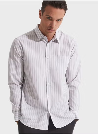 Chemise rayée coupe régulière JUIN