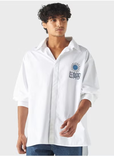 Chemise coupe décontractée avec logo imprimé Lee Cooper