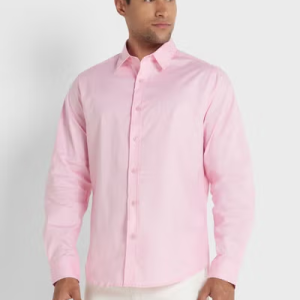 Chemise en popeline extensible à manches longues Robert Wood