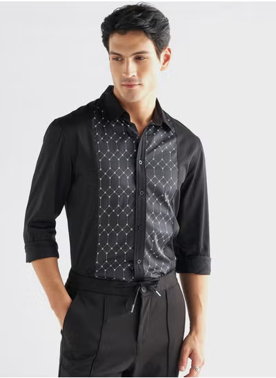 Chemise imprimée coupe régulière FAV