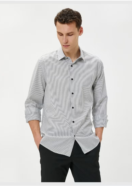 Chemise basique à col classique et manches longues KOTON