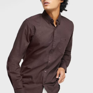 Chemise décontractée à poche unique en pur coton Soixante-quinze